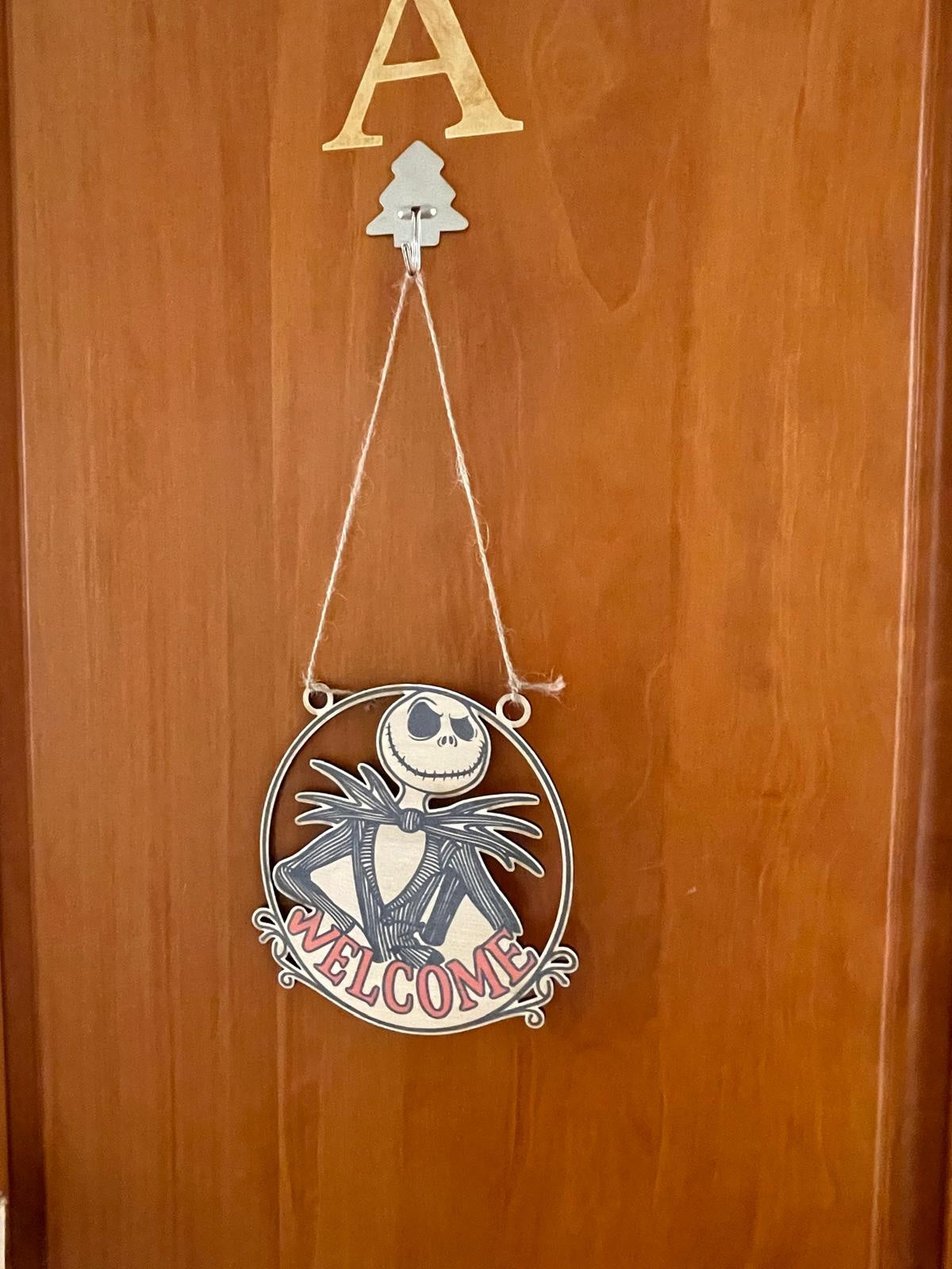 Sinal de Bem-vindo de Halloween para porta