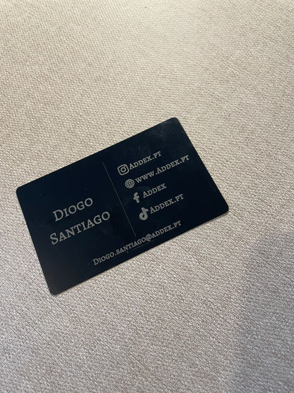 Cartão Addex preto metalizado trás