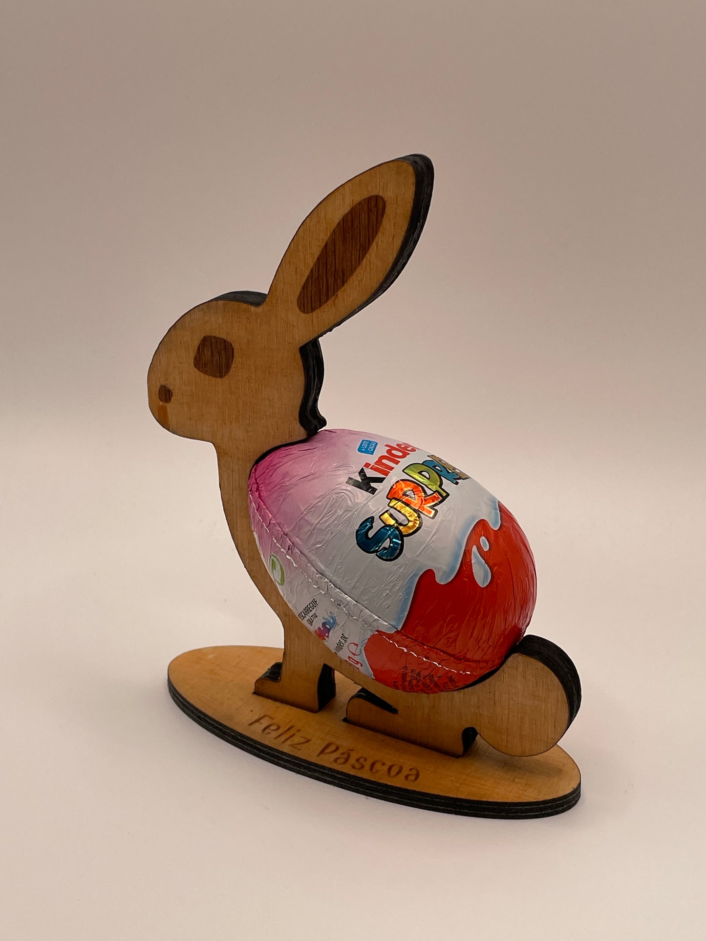 Suporte em forma de coelho para ovo "Kinder surpresa"