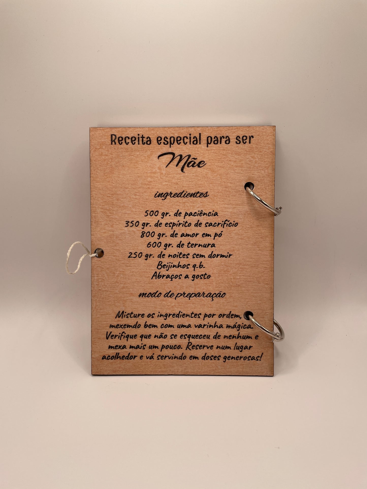 Livro de receitas dia da mãe