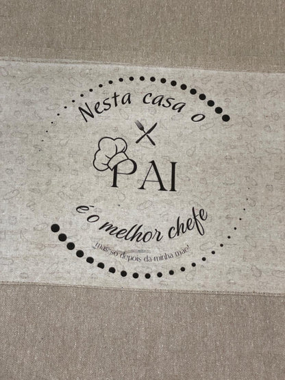Father's Day Apron - "Nesta casa o pai é o melhor chefe... mas só depois da minha mãe"