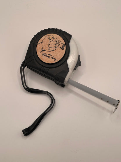 Father's Day tape measure with phrases