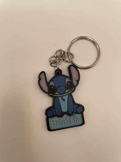 Porta-chaves Stitch com nome