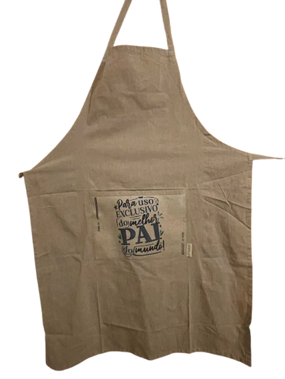 Father's Day Apron - "Para uso exclusivo do melhor pai do mundo"